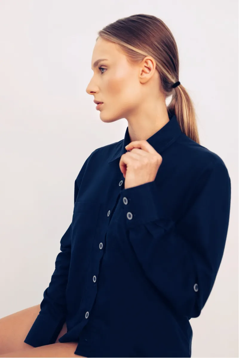 CAMISA REGULAR BOLSO FEMININA  